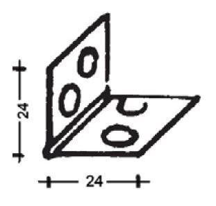 Profil Knauf coltar din aluminiu perforat 25 x 25 mm [1]